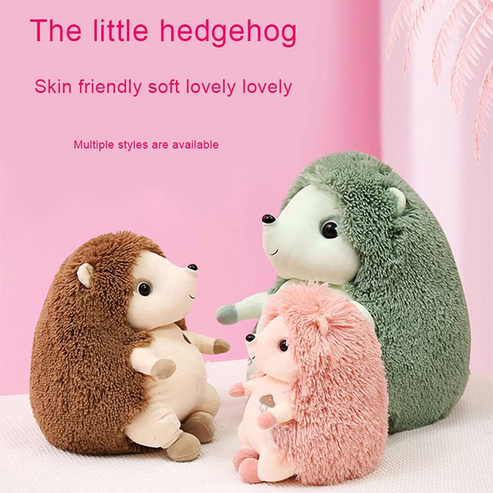 Hedgehog Stuffed Animal,Stuffed Hedgehog Plush Toy Soft Plushies Pillow Cute Plush Toys Gifts for Girls Boys Babies Toddlers Girlfriends (Green, 9.0 Inch)