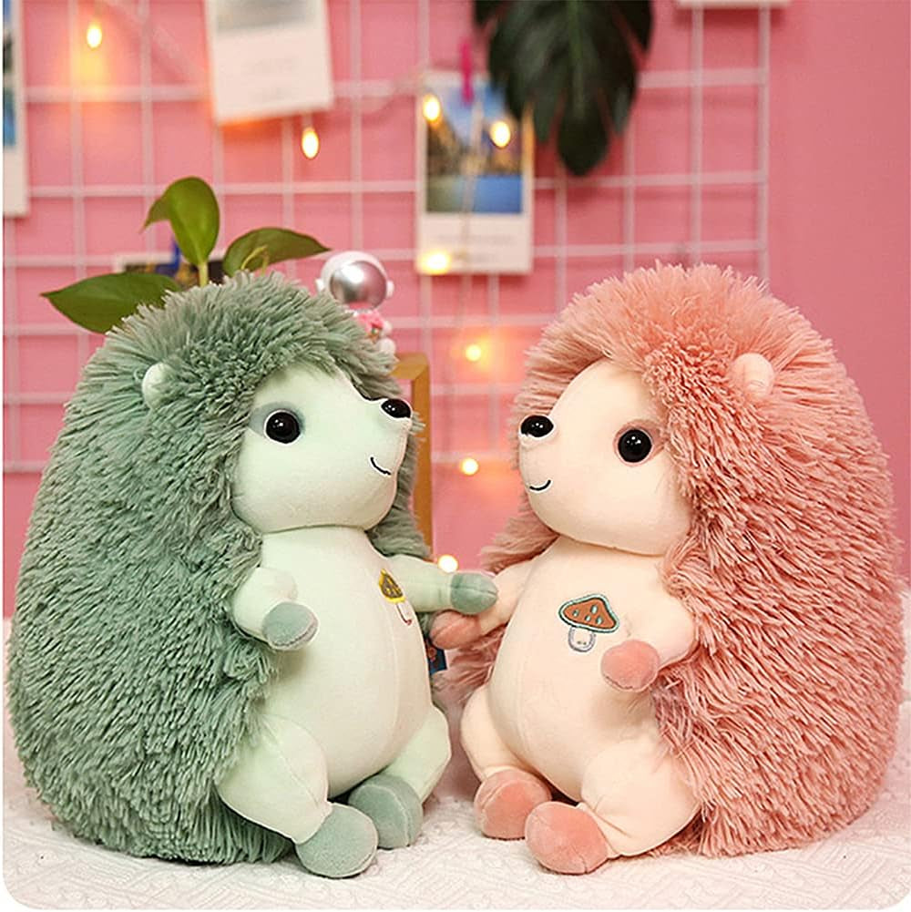 Hedgehog Stuffed Animal,Stuffed Hedgehog Plush Toy Soft Plushies Pillow Cute Plush Toys Gifts for Girls Boys Babies Toddlers Girlfriends (Green, 9.0 Inch)