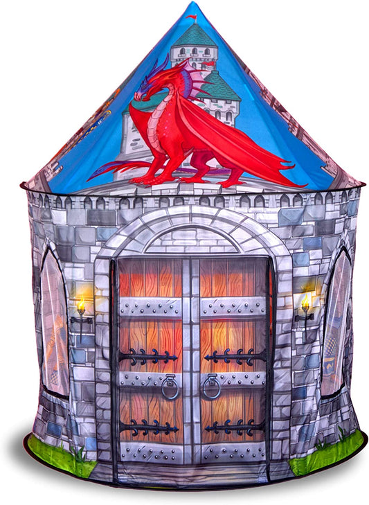 Knight & Dragon Castle Play Tent Playhouse | Pop up Tent for Kids | Toys for Kids Boys & Girls, Kids Play Tent